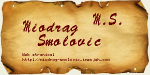 Miodrag Smolović vizit kartica
